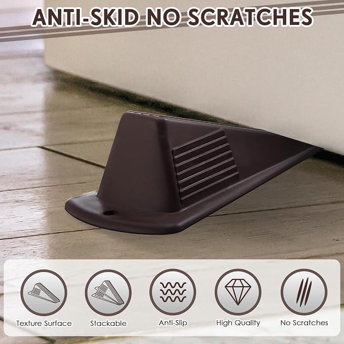 Frienda 12 Pcs Jumbo Door Stoppers Heavy Duty Door Stopper Tall up to 2inch
