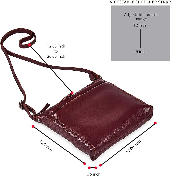 Small Soft Genuine Leather Crossbody Purse Women’s Sling Crossover Shoulder
