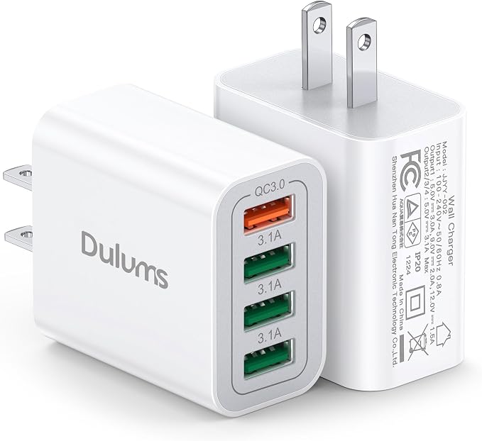 40W USB Wall Charger Block