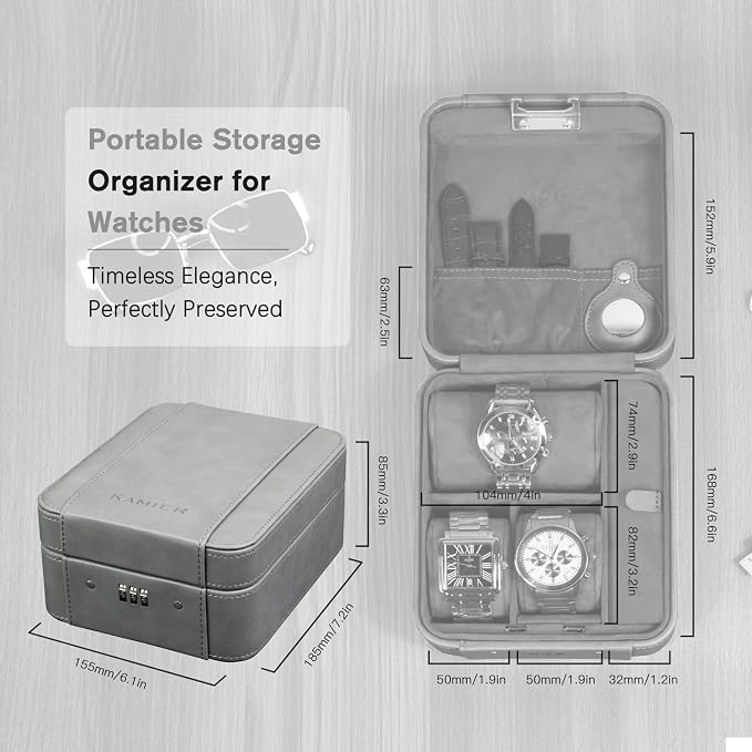 KAMIER Watch Case with Combination Lock