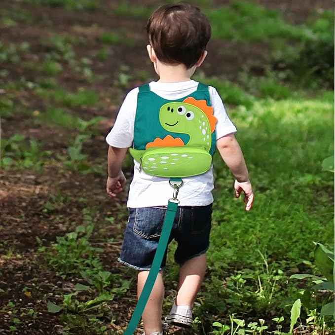 Toddler Harness Leash with Anti Lost Wrist Link, Accmor Cute Dinosaur Kids