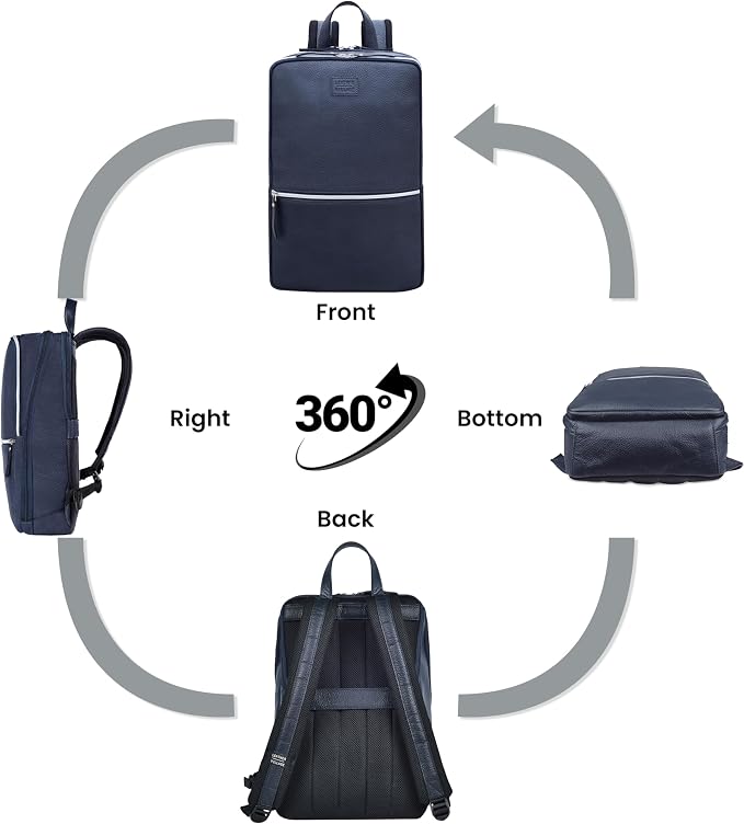 LEATHER VILLAGE Leather Laptop Backpack