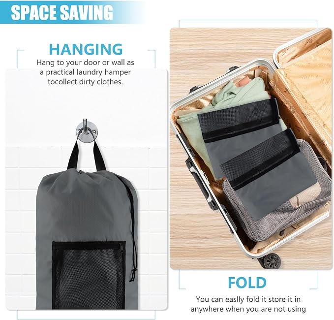 Laundry Bag Backpack, Dirty Clothes Travel Bag