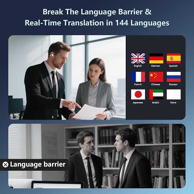 AI Language Translation Earbuds Real Time, Audifonos Traductores Inglés Español