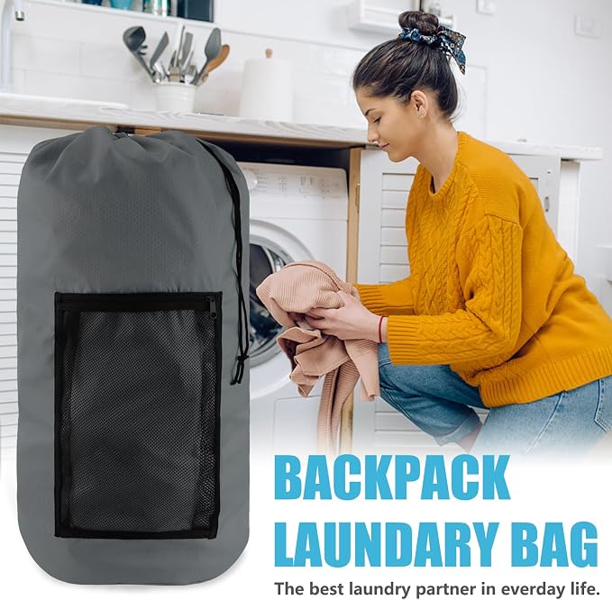 Laundry Bag Backpack, Dirty Clothes Travel Bag