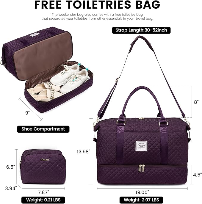 LOVEVOOK Travel Duffle Bag, Weekender Bags