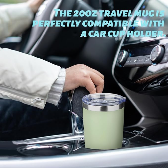 20oz Tumbler with Straw and Brush, Stainless Steel Vacuum Insulated tumbler