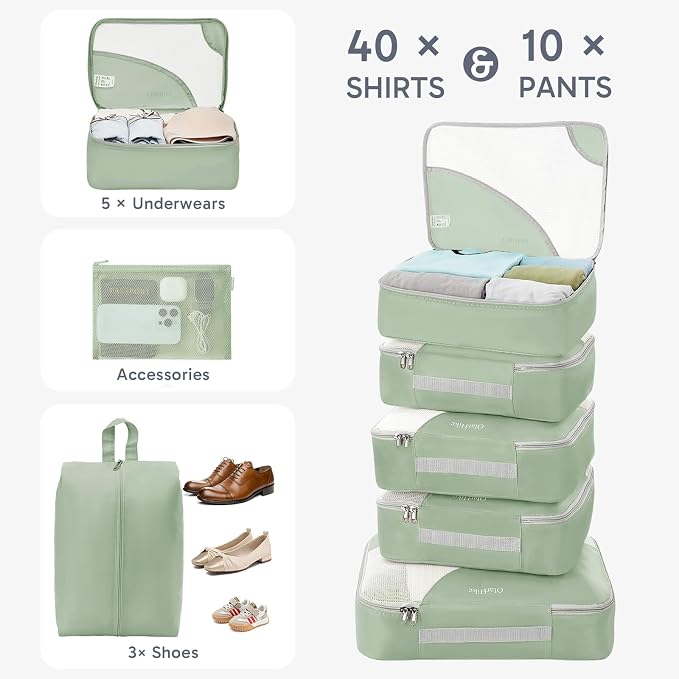 ALL INCLUDED 10 Set Durable Packing Cubes