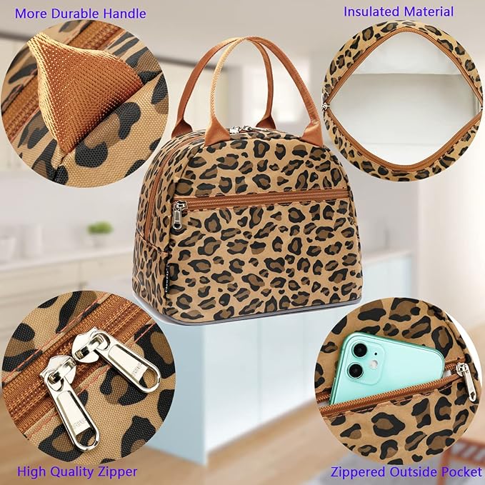 FlowFly Leopard Insulated Lunch Cooler Bag