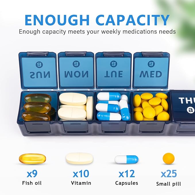 2-Pack Weekly Large Pill Organizer