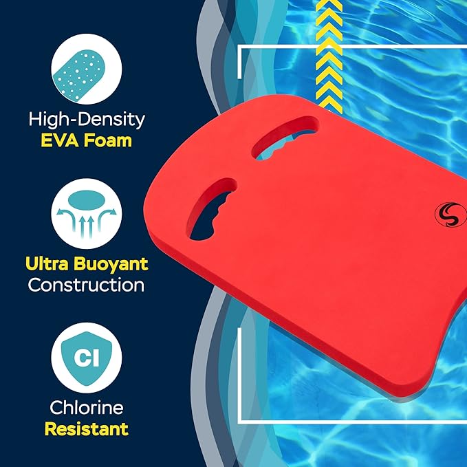 Sunlite Sports Swimming Kickboard - One Size Fits All - A Great Training Aid for Children and Adults
