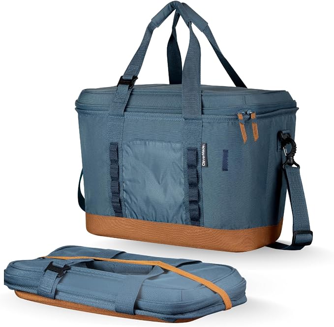 CleverMade Collapsible Insulated Cooler Bag – Leakproof Soft Folding Cooler