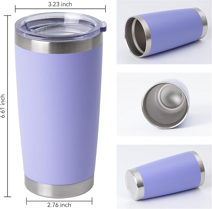 HASLE OUTFITTERS 20oz Stainless Steel Tumblers Bulk, Insulated Travel Cup