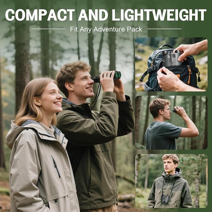 25x32 Binoculars for Adults Kids Compact