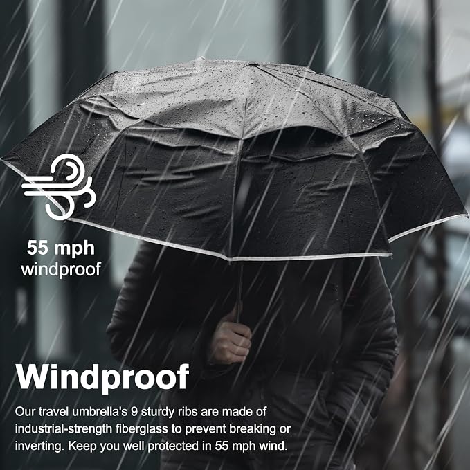 G4Free 42 Inch Eco Windproof Folding Umbrella