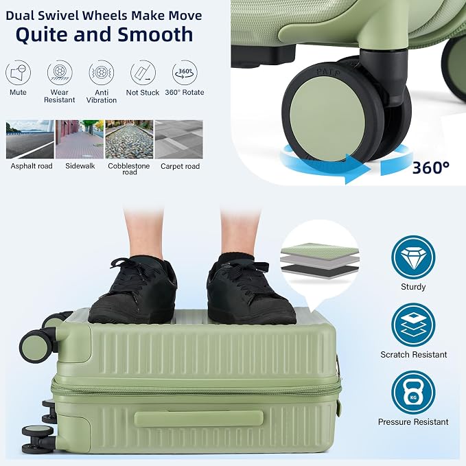 Hard Shell Suitcases Travel Expandable Luggage, 24 Inch Check in Luggage
