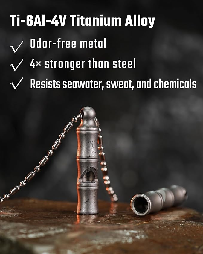 KeyUnity Titanium Emergency Whistle