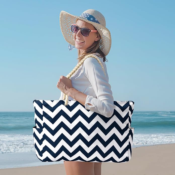 Becokan Beach Bag Large Beach Tote Bag