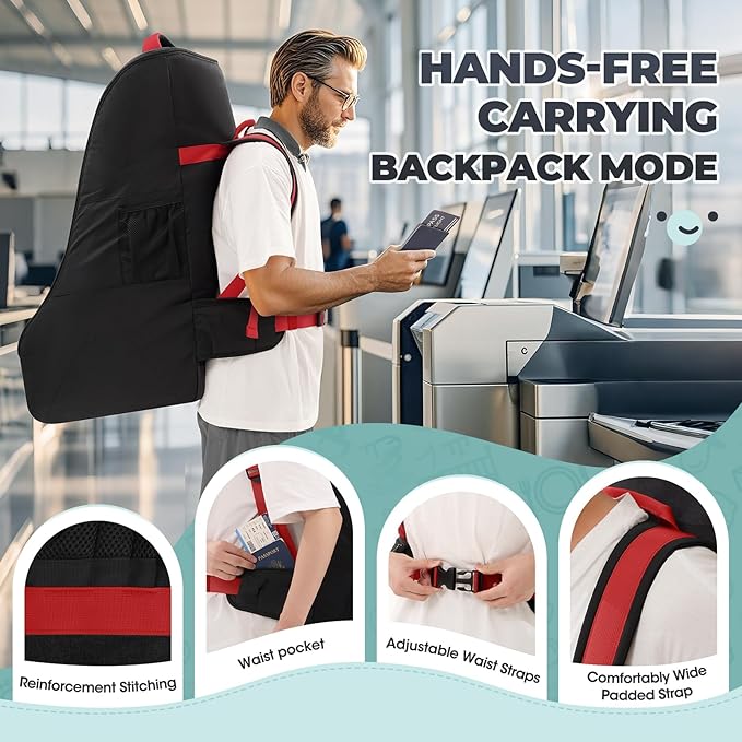 RAINSMORE Padded Car Seat Travel Bag