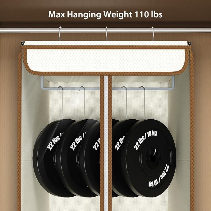 Univivi Garment Bags for Hanging Clothes, Large Clothes Storage Bags Closet
