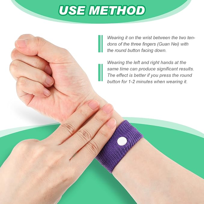 Zhanmai 12 Pairs Motion Sickness Bracelet