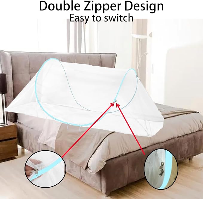 CMINGJ Large Pop Up Mosquito Tent, Portable Foldable Mosquito Net