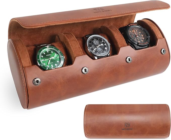 Watch Roll Travel Case for Men and Women: 3 Watch Travel Roll