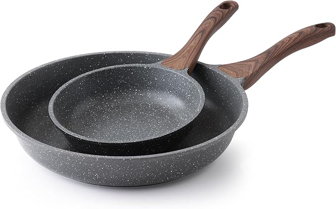 SENSARTE Nonstick Frying Pan Skillets, Swiss Granite Coating Omelette Pans