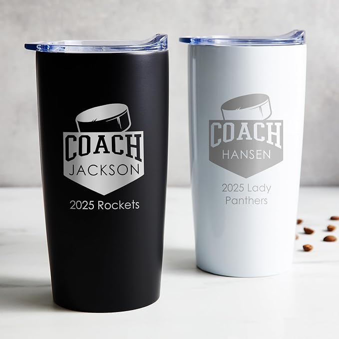 Lifetime Creations Personalized Hockey Coach Tumbler: Custom Hockey Coach Gift