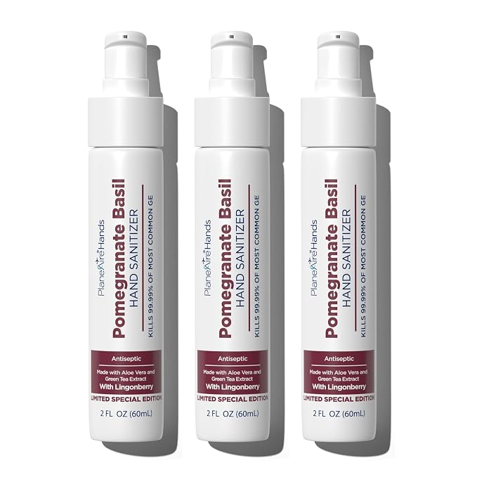 Pomegranate Basil Lotion Hand Sanitizer | Travel Size | Moisturizing Hand