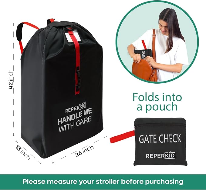 reperkid Medium Stroller Bag for Airplane Travel, Fits Most Single Strollers