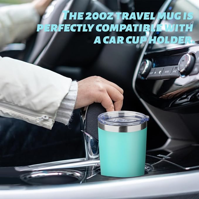 20oz Tumbler with Straw and Brush, Stainless Steel Vacuum Insulated tumbler