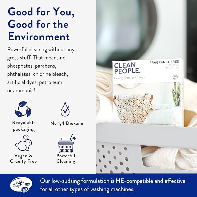 The Clean People Laundry Detergent Sheets