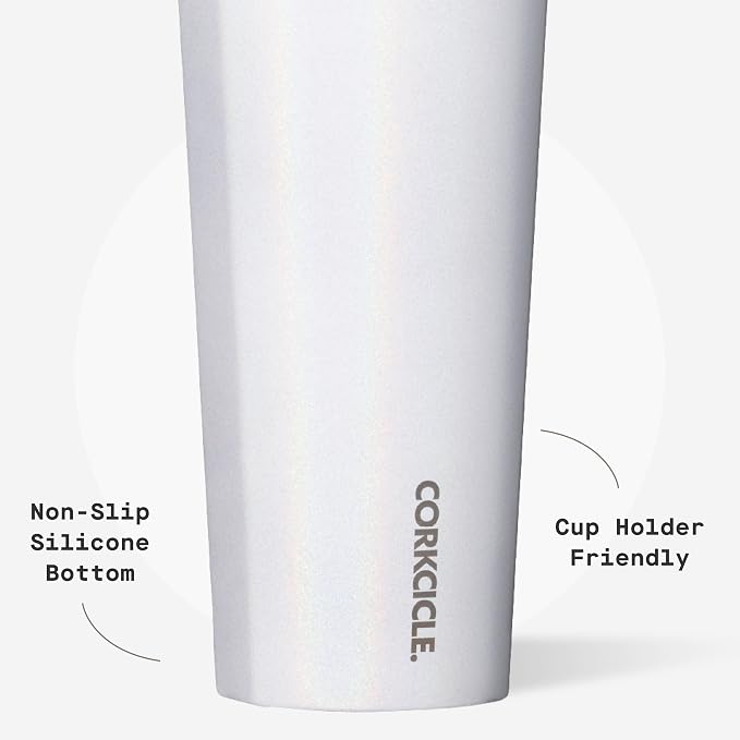 Corkcicle Cold Cup Insulated Tumbler with Straw - Keeps Drinks Cold for 12 Hours - Triple-Insulated Stainless Steel - Leak-Resistant Lid - Summer Drinkware Gift - 24 oz - Unicorn Magic