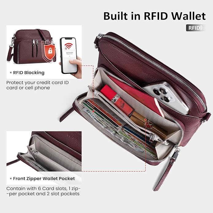 befen Genuine Leather Crossbody Purses