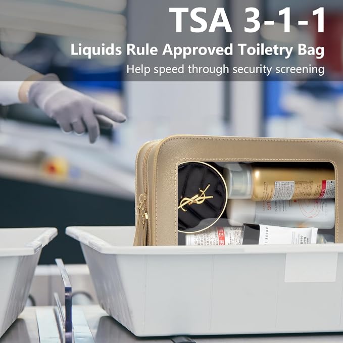 LETGO Clear Makeup Bags, TSA Approved Toiletry Bag