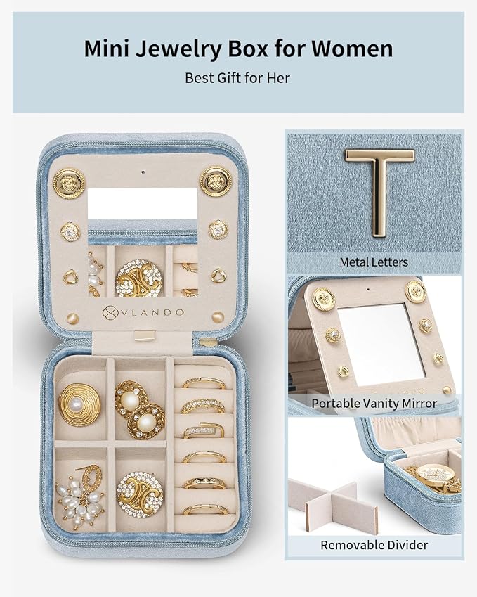Vlando Mom Gifts for Women, Travel Jewelry Case for Mother Gifts, Travel Gifts