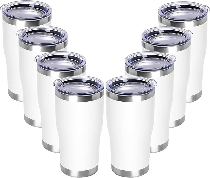 DOMICARE 20oz Tumbler with Lid Stainless Steel Tumblers Bulk, Double Wall