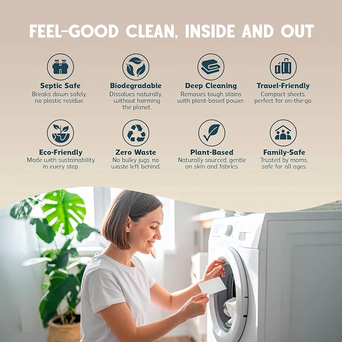 QLEAN Laundry Detergent Sheets – Travel Laundry Detergent Sheets