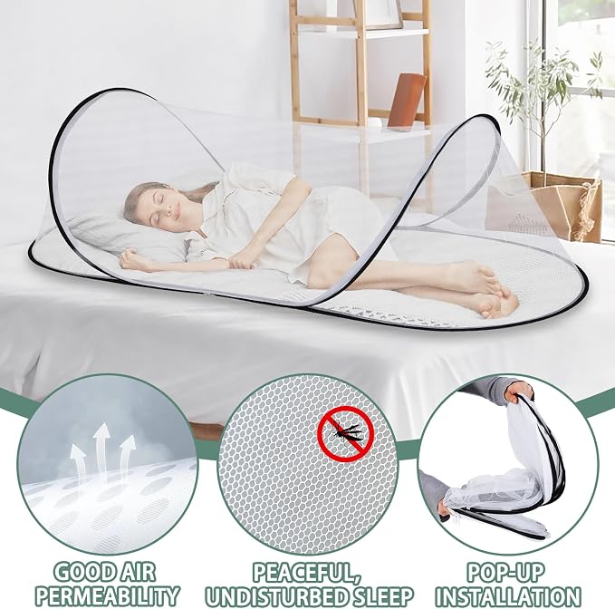 78.7 * 31.5 * 23.6 Inch Large Pop Up Mosquito Net, Collapsible Portable