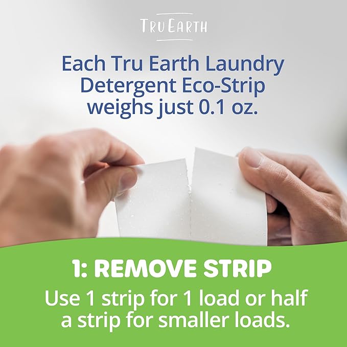 Tru Earth Compact Dry Laundry Detergent Sheets, Unscented
