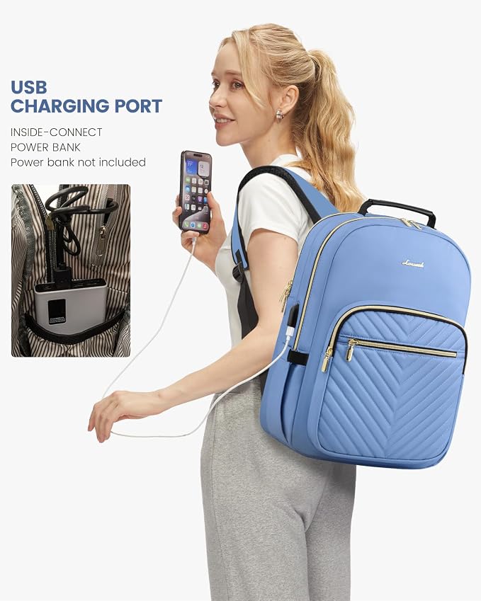 LOVEVOOK Laptop Backpack Purse for Women, Work Business Travel Computer Bags