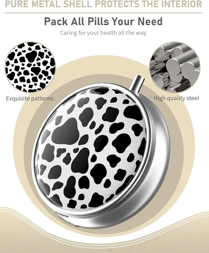 Pill Box, 3 Compartment Portable Travel Medicine Box