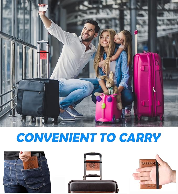 Passport Holder Cover Wallet Travel Essentials Leather Rfid Blocking Case