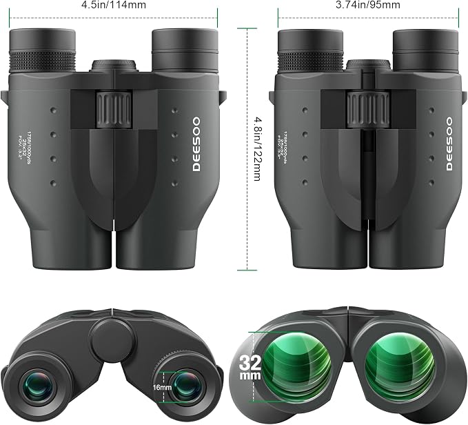 25x32 Binoculars for Adults Kids Compact