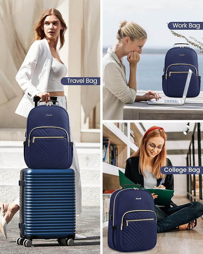 LOVEVOOK Laptop Backpack Purse for Women, Work Business Travel Computer Bags