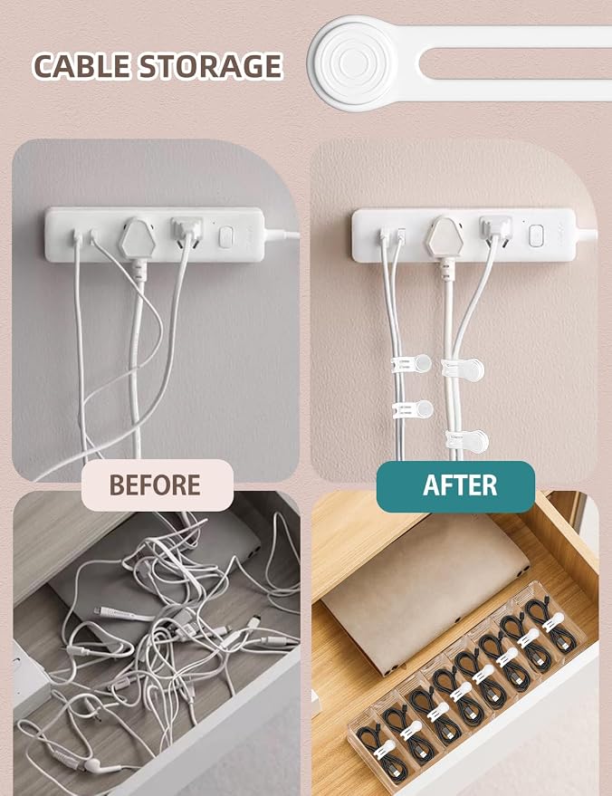 Reusable Silicone Magnetic Cord Ties