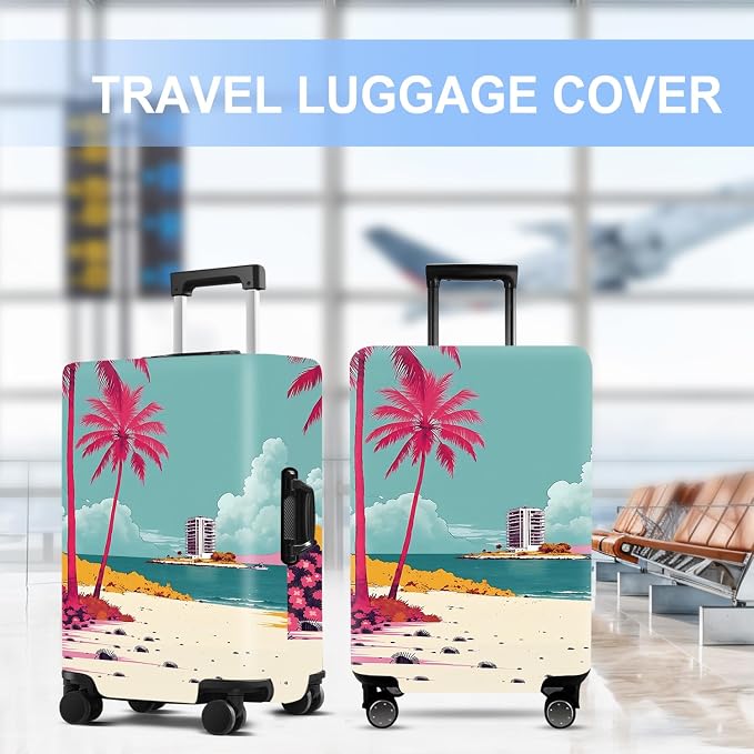 Luggage Cover Washable Suitcase Protector Anti-Scratch, Stretchable Fit
