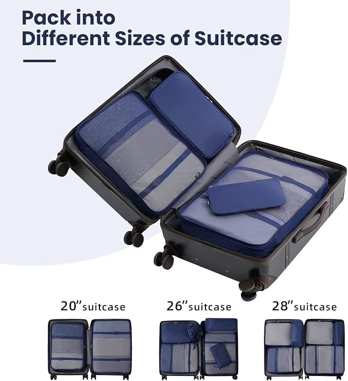 BAGAIL 6 Set/8 Set/10 Set Packing Cubes Various Sizes Packing Organizer