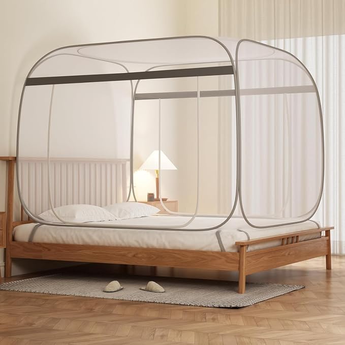Pop-Up Mosquito Net Tent Wide Roof, Portable Folding Design
